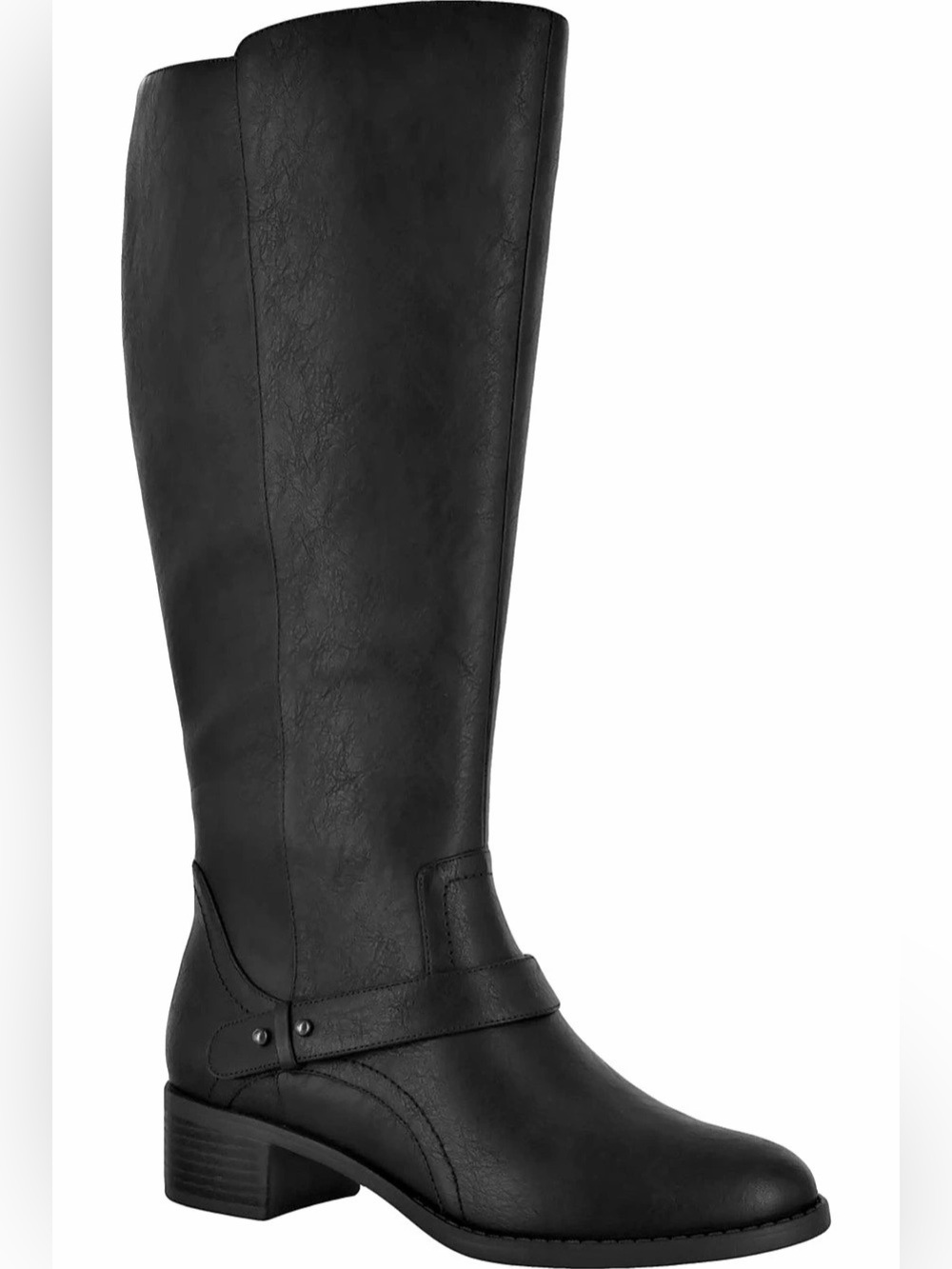 Easy Street Jewel Plus Black Block Heel Knee High Boots Women’s Size 9.5